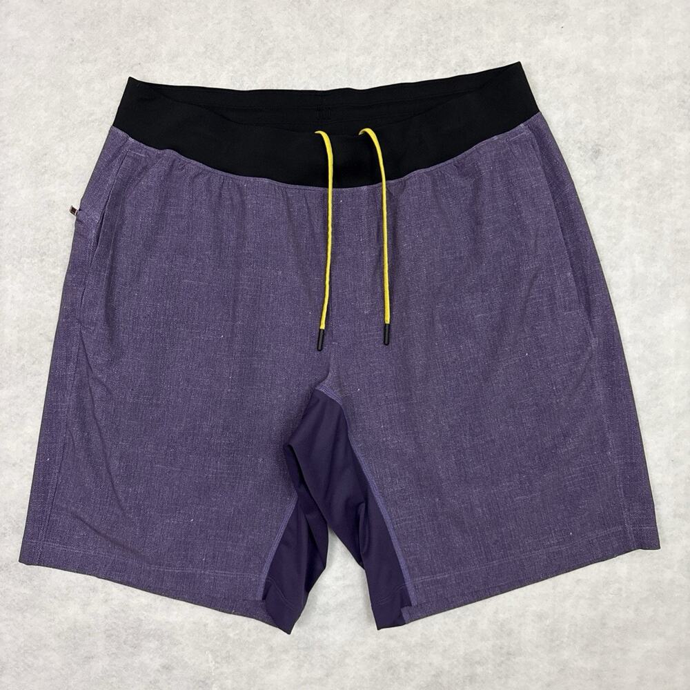 Lululemon T.H.E. Short Mens XL Purple 9 Inch Linerless Gym Training - Picture 4 of 10